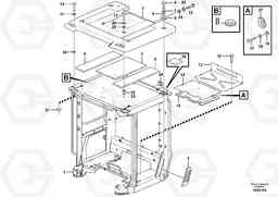 76034 Cab body: roof and floor panel. L110F, Volvo Construction Equipment