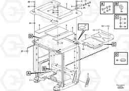 75444 Cab body: roof and floor panel. L180F, Volvo Construction Equipment