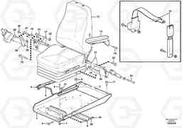 97284 Operator seat with fitting parts L180F HL HIGH-LIFT, Volvo Construction Equipment