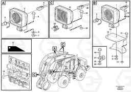 87148 Work lights, front. L180F HL HIGH-LIFT, Volvo Construction Equipment