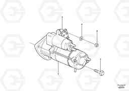 22396 Starter motor with assembling details EW145B, Volvo Construction Equipment