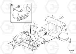 25467 Starter motor with assembling details EC180C, Volvo Construction Equipment