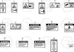 99644 Illustrations of sign plates and decals A40E FS FULL SUSPENSION, Volvo Construction Equipment