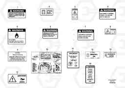 67254 Illustrations of sign plates and decals A30E, Volvo Construction Equipment