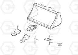 84921 Bucket, straight lip, alt. edge savers or teeth ATTACHMENTS ATTACHMENTS WHEEL LOADERS GEN. F, Volvo Construction Equipment