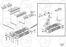 104979 Control valve with fitting parts. EC18C, Volvo Construction Equipment