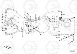 102198 Hydraulic system, pump to swing motor EW230C, Volvo Construction Equipment