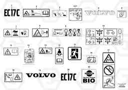 71730 Sign plates and decals EC17C, Volvo Construction Equipment