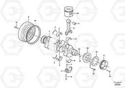 83257 Crankshaft and related parts BL61 S/N 11459 -, Volvo Construction Equipment