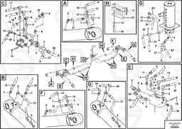 106923 Working hydraulics, front and rear outrigger EW140C, Volvo Construction Equipment