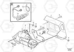 88404 Starter motor with assembling details EW210C, Volvo Construction Equipment