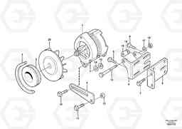 43405 Alternator with assembling details EW160 SER NO 1001-1912, Volvo Construction Equipment