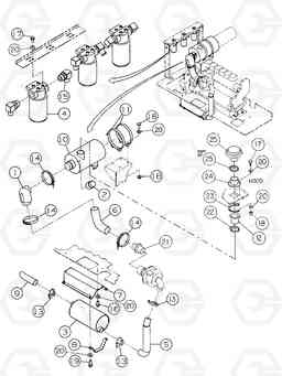 86435 Air Cleaner / Exhaust Assembly DD146HF S/N 53539 -, Volvo Construction Equipment