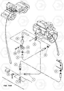 89185 Fuel Line Installation DD146HF S/N 53539 -, Volvo Construction Equipment