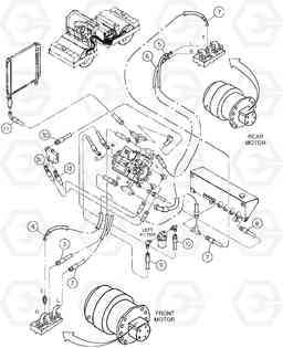 87064 Propulsion Hose Installation DD146HF S/N 53539 -, Volvo Construction Equipment