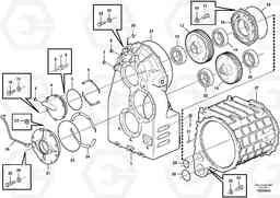 88311 Dropbox, housing, cover, and gears L350F, Volvo Construction Equipment