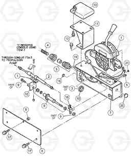 91467 Control Lever Assembly DD136HF S/N 53593 -, Volvo Construction Equipment