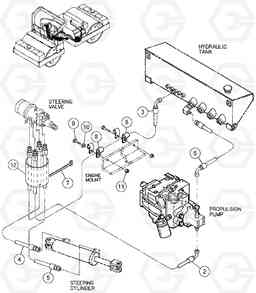 90811 Steering Hoses Installation DD136HF S/N 53593 -, Volvo Construction Equipment