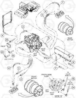 88333 Propulsion Hose Installation DD136HF S/N 53593 -, Volvo Construction Equipment