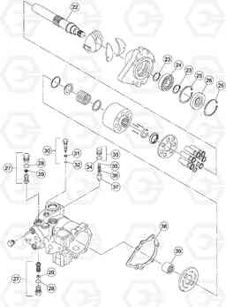 82383 Vibration Motor DD126HF S/N 53537 -, Volvo Construction Equipment