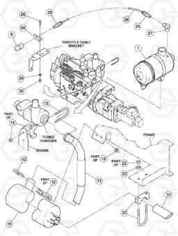 89842 Air cleaner installation DD126HF S/N 53537 -, Volvo Construction Equipment