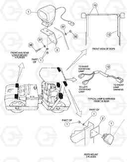 88085 HID/work light installation DD126HF S/N 53537 -, Volvo Construction Equipment