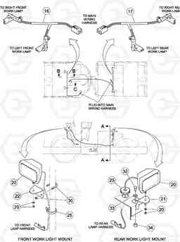 90328 HID/work light installation DD126HF S/N 53537 -, Volvo Construction Equipment