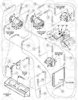 90727 Vibration Hoses Installation DD126HF S/N 53537 -, Volvo Construction Equipment
