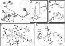 105951 Hydraulic system, upper brake line EW140C, Volvo Construction Equipment