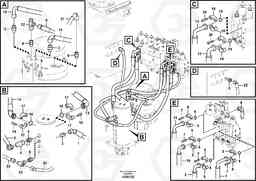 106249 Turning joint line, control valve to turning joint EW160C, Volvo Construction Equipment