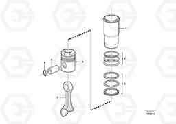 104164 Cylinder liner and piston L150G, Volvo Construction Equipment