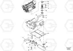 106658 Exhaust Muffler Mounting Assembly SD110C/SD110, Volvo Construction Equipment