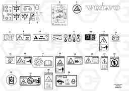 70960 Illustrations of sign plates and decals L70F, Volvo Construction Equipment