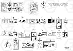 70511 Illustrations of sign plates and decals L110F, Volvo Construction Equipment