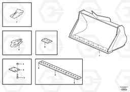 83571 Bucket, straight lip, alt. edge savers or teeth ATTACHMENTS ATTACHMENTS WHEEL LOADERS GEN. F, Volvo Construction Equipment