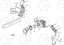 103286 Charge air cooler, plumbing L180G, Volvo Construction Equipment