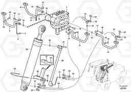 67402 Hydraulic cylinder with hose assembly, lift function L180D HIGH-LIFT, Volvo Construction Equipment