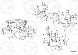 94494 Hydraulic cylinder with hose assembly, lift function. L180/L180C VOLVO BM VOLVO BM L180/L180C SER NO -2532 / -60469 USA, Volvo Construction Equipment