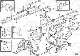 81726 Loader arm hydraulic circuit (w/self level valve) MC60B S/N 71000 -, Volvo Construction Equipment