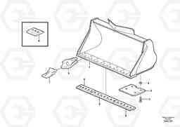 83857 Bucket, straight lip, alt. edge savers or teeth ATTACHMENTS ATTACHMENTS WHEEL LOADERS GEN. F, Volvo Construction Equipment