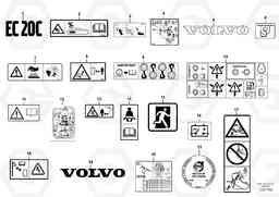 73560 Sign plates and decals EC20C, Volvo Construction Equipment