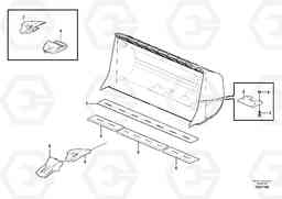 104540 Bucket, straight lip, alt. edge savers or teeth ATTACHMENTS ATTACHMENTS WHEEL LOADERS GEN. F, Volvo Construction Equipment