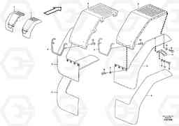 83020 Fender, rear L120F, Volvo Construction Equipment