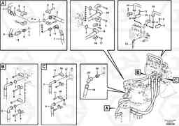 87547 Turning joint line, control valve to turning joint EW180C, Volvo Construction Equipment