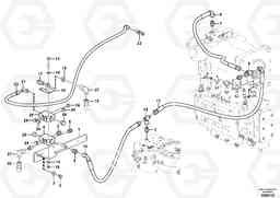 93277 Servo system, pump piping and filter mount. EW180C, Volvo Construction Equipment