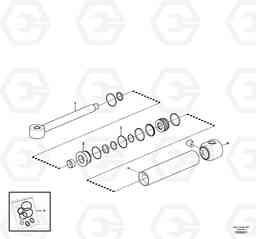 102240 Hydraulic cylinder BL70 S/N 11489 -, Volvo Construction Equipment
