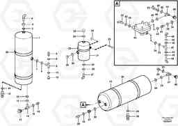 104049 Compressed-air reservoir with fitting parts A25D S/N 13001 -, Volvo Construction Equipment