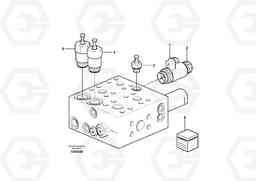 104742 Valve body, central block L150G, Volvo Construction Equipment