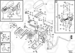 104467 Foldable armrest for two-lever el.hydraulic servo system L150G, Volvo Construction Equipment