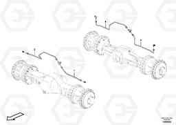 106050 Brake pipes, front axle and rear axle L180G, Volvo Construction Equipment
